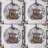 Ripoll Suspension, Boule lumineuse, Suspension grappe Fumé, 4 lumières