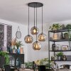 Ripoll Suspension, Boule lumineuse, Suspension grappe Fumé, 4 lumières