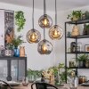 Ripoll Suspension, Boule lumineuse, Suspension grappe Fumé, 4 lumières