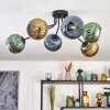Koyoto Plafonnier, Boule lumineuse 73 cm Bleu, Or, Vert, 6 lumières