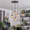 Koyoto Suspension, Boule lumineuse, Suspension grappe Ambre, Clair, 4 lumières