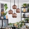 Koyoto Suspension, Boule lumineuse, Suspension grappe Cuivré, 4 lumières