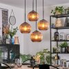 Koyoto Suspension, Boule lumineuse, Suspension grappe Cuivré, 4 lumières