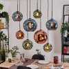 Ripoll Suspension, Boule lumineuse, Suspension Écru, Noir, 8 lumières