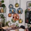 Ripoll Suspension, Boule lumineuse, Suspension Écru, Noir, 8 lumières