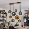 Ripoll Suspension, Boule lumineuse, Suspension Écru, Noir, 8 lumières