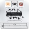 Gastor Suspension, Boule lumineuse, Suspension Ambre, Chrome, Clair, Cuivré, Fumé, 8 lumières