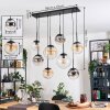 Gastor Suspension, Boule lumineuse, Suspension Ambre, Clair, Fumé, 8 lumières