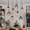 Gastor Suspension, Boule lumineuse, Suspension Ambre, Clair, Fumé, 8 lumières