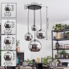 Koyoto Suspension, Boule lumineuse, Suspension grappe Chrome, Fumé, 4 lumières