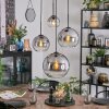 Koyoto Suspension, Boule lumineuse, Suspension grappe Clair, Fumé, 4 lumières