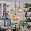 Koyoto Suspension, Boule lumineuse, Suspension grappe Ambre, 4 lumières