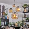 Koyoto Suspension, Boule lumineuse, Suspension grappe Ambre, 4 lumières