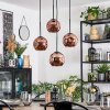 Ripoll Suspension, Boule lumineuse, Suspension grappe Cuivré, 4 lumières