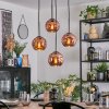 Ripoll Suspension, Boule lumineuse, Suspension grappe Cuivré, 4 lumières