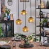 Ripoll Suspension, Boule lumineuse, Suspension grappe Or, Clair, 4 lumières