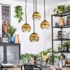 Ripoll Suspension, Boule lumineuse, Suspension grappe Or, Clair, 4 lumières