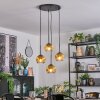 Ripoll Suspension, Boule lumineuse, Suspension grappe Or, Clair, 4 lumières