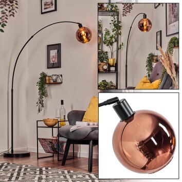 Koyoto Lampadaire, Lampadaires arc Noir, 1 lumière