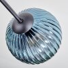 Koyoto Plafonnier, Boule lumineuse 78 cm Bleu, Vert, Cuivré, 6 lumières