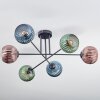 Koyoto Plafonnier, Boule lumineuse 78 cm Bleu, Vert, Cuivré, 6 lumières