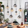 Gastor Suspension, Boule lumineuse, Suspension Ambre, Clair, Fumé, 8 lumières