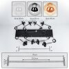 Gastor Suspension, Boule lumineuse, Suspension Ambre, Chrome, Clair, Fumé, 8 lumières