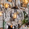 Gastor Suspension, Boule lumineuse, Suspension Ambre, Chrome, Clair, Fumé, 8 lumières