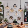 Gastor Suspension, Boule lumineuse, Suspension Ambre, Clair, Fumé, 8 lumières