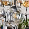 Gastor Suspension, Boule lumineuse, Suspension Ambre, Clair, Fumé, 8 lumières