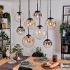Gastor Suspension, Boule lumineuse, Suspension Ambre, Clair, Fumé, 8 lumières