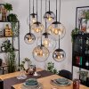 Gastor Suspension, Boule lumineuse, Suspension Ambre, Clair, Fumé, 8 lumières