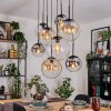 Gastor Suspension, Boule lumineuse, Suspension Ambre, Clair, Fumé, 8 lumières