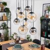 Gastor Suspension, Boule lumineuse, Suspension Ambre, Clair, Fumé, 8 lumières