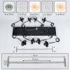 Gastor Suspension, Boule lumineuse, Suspension Ambre, Clair, Fumé, 8 lumières