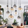 Gastor Suspension, Boule lumineuse, Suspension Ambre, Clair, Fumé, 8 lumières