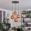 Ripoll Suspension, Boule lumineuse, Suspension grappe Cuivré, 4 lumières