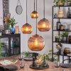 Koyoto Suspension, Boule lumineuse, Suspension grappe Cuivré, 4 lumières