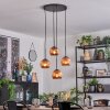 Ripoll Suspension, Boule lumineuse, Suspension grappe Cuivré, 4 lumières