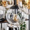 Gastor Suspension, Boule lumineuse, Suspension Ambre, Chrome, Clair, Fumé, 8 lumières