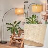 Sabadim Lampadaire Nickel mat, Noir, 1 lumière