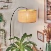 Sabadim Lampadaire Nickel mat, Noir, 1 lumière