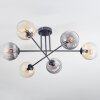 Koyoto Plafonnier, Boule lumineuse 80 cm Ambre, Clair, Fumé, 6 lumières