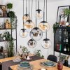 Gastor Suspension, Boule lumineuse, Suspension Ambre, Clair, Fumé, 8 lumières