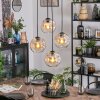 Ripoll Boule lumineuse, Suspension grappe Ambre, Clair, 4 lumières