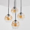 Ripoll Suspension, Boule lumineuse, Suspension grappe Ambre, Clair, 4 lumières