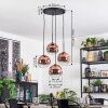 Ripoll Suspension, Boule lumineuse, Suspension grappe Clair, Cuivré, 4 lumières