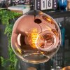 Ripoll Suspension, Boule lumineuse, Suspension grappe Clair, Cuivré, 4 lumières