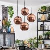 Ripoll Suspension, Boule lumineuse, Suspension grappe Cuivré, 4 lumières