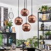 Ripoll Suspension, Boule lumineuse, Suspension grappe Cuivré, 4 lumières
